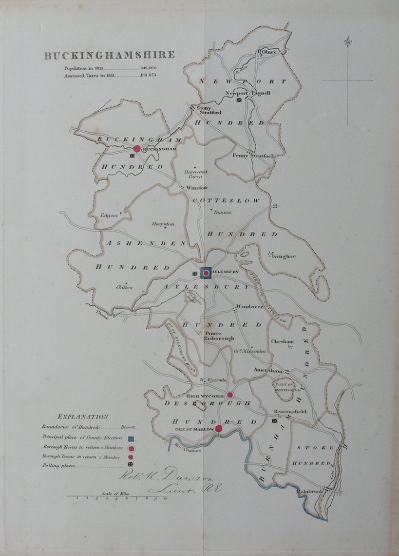 Map of Buckinghamshire - Dawson